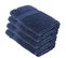 Lot De 4 Draps De Bain Tissu Éponge 100% Coton Bleu Marine 90 X 150 Cm