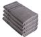 Lot De 4 Draps De Bain 100% Coton Bicolore Gris Et Noir 90 X 150 Cm