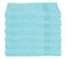 Lot De 6 Draps De Bain En Coton Bleu Aqua Tissu Éponge 100 X 150 Cm