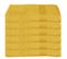 Lot De 6 Draps De Bain En Coton Jaune Ocre Tissu Éponge 70 X 130 Cm