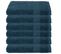 Lot De 6 Draps De Bain En Coton Bleu Egéen Tissu Éponge 70 X 130 Cm