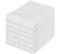 Lot De 6 Serviettes De Toilette En Coton Blanc Tissu Jacquard 30 X 50 Cm