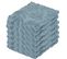 Lot De 6 Serviettes De Toilette En Coton Bleu Tissu Jacquard 30 X 50 Cm