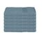 Lot De 6 Serviettes De Toilette En Coton Bleu Orage Tissu Éponge 50 X 90 Cm