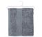 Lot De 6 Serviettes De Toilette En Coton Gris Foncé Tissu Éponge 50 X 90 Cm