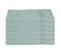 Lot De 6 Serviettes De Toilette En Coton Vert Givré Tissu Éponge 50 X 90 Cm