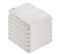 Lot De 6 Serviettes De Toilette Tissu Éponge 100% Coton Blanc 50 X 90 Cm