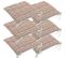 Lot De 6 Galettes De Chaise En Coton Jacquard Terracotta 38 X 38 Cm