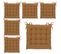 Lot De 6 Galettes De Chaise En Coton Marron Cannelle  38 X 38 Cm