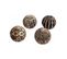 Boules En Manguier Motifs Assortis (lot De 4) 8 Cm