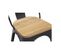 Chaise Industrielle En Métal Et Bois D'orme Huilé (lot De 4) Noir