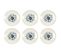 Assiette En Porcelaine Cottage 20 Cm (lot De 6) Blanc Et Bleu