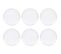 Assiette En Porcelaine Avec Liseré Doré (lot De 6) Assiettes Plates - 20 Cm