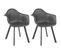 Fauteuils De Jardin En Aluminium Et Résine Jato (lot De 2) Gris Anthracite