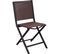 Chaise Pliante En Aluminium Ida (lot De 2) Toile Chinée Gris Rouge