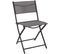 Chaise De Jardin Pliable En Acier Elba (lot De 2) Gris