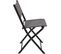 Chaise De Jardin Pliable En Acier Elba (lot De 2) Gris