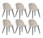 Chaise En Velours Avec Pieds En Acier Velvet Lot De 6