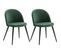 Chaise En Velours Avec Pieds En Acier Velvet (lot De 2) Vert