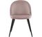 Chaise En Velours Avec Pieds En Acier Velvet (lot De 2) Rose