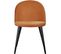 Chaise En Velours Avec Pieds En Acier Velvet (lot De 2) Orange