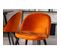 Chaise En Velours Avec Pieds En Acier Velvet (lot De 2) Orange