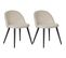 Chaise En Velours Avec Pieds En Acier Velvet (lot De 2) Beige