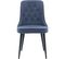 Chaise En Tissu Matelassé Velvet Deluxe (lot De 2) Bleu Et Noir