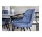 Chaise En Tissu Matelassé Velvet Deluxe (lot De 2) Bleu Et Noir