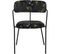 Fauteuil En Métal Et Velours Arrow (lot De 2) Noir Fleuri