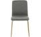 Chaise En Acier Imitation Bois Et Gris Mace (lot De 2)