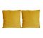 Coussin En Coton Coloré Salsa 45 Cm (lot De 2) Jaune Moutarde