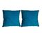 Coussin En Coton Coloré Salsa 45 Cm (lot De 2) Bleu Canard