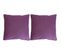 Coussin En Coton Coloré Salsa 45 Cm (lot De 2) Aubergine