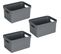 Boite De Rangement Sigma Home Box 13 L  (lot De 3) Gris