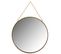 Miroir Rond En Métal Laqué Doré (lot De 2)