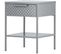 Table De Chevet En Acier Sacramento Gris Clair