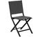 Chaise Jardin Pliante En Aluminium Thema Graphite, Noir