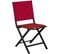 Chaise Jardin Pliante En Aluminium Thema Graphite, Rouge