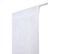 Vitrage 60 X 150 Cm Passe Tringle Effet Lin Uni Blanc