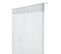 Vitrage 60 X 150 Cm Passe Tringle Fil Lurex Argenté Tissé Uni Blanc