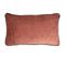 Housse De Coussin 30 X 50 Cm Passepoil Noir Velours Chenillé Terracotta