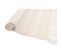 Tapis 100% Coton 60 X 110 Cm Avec Franges Et Bandes Tissées Aspect Tresses En Relief Naturel