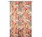 Rideau Tamisant 135 X 280 Cm à Oeillets Jacquard Editeur Motif Flamant Rose Satiné Corail