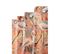 Rideau Tamisant 135 X 280 Cm à Oeillets Jacquard Editeur Motif Flamant Rose Satiné Corail