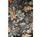 Rideau Tamisant 135 X 280 Cm à Oeillets Jacquard Editeur Motif Floral Oiseau Satiné Noir