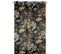 Rideau Tamisant 135 X 280 Cm à Oeillets Jacquard Editeur Motif Floral Oiseau Satiné Noir