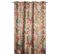 Rideau Tamisant 135 X 280 Cm Jacquard Editeur Motif Floral Papillons Rosés Satiné Naturel