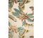 Rideau Tamisant 135 X 280 Cm Jacquard Editeur Motif Floral Papillons Bruns Satiné Fond Beige Nature