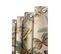 Rideau Tamisant 135 X 280 Cm Jacquard Editeur Motif Floral Papillons Bruns Satiné Fond Beige Nature